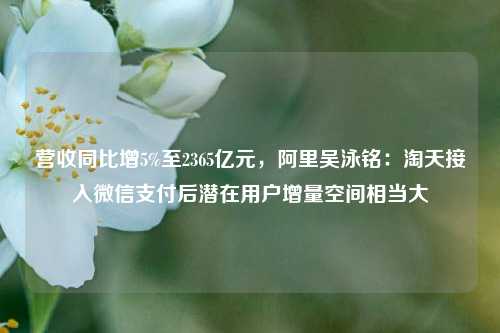 营收同比增5%至2365亿元，阿里吴泳铭：淘天接入微信支付后潜在用户增量空间相当大