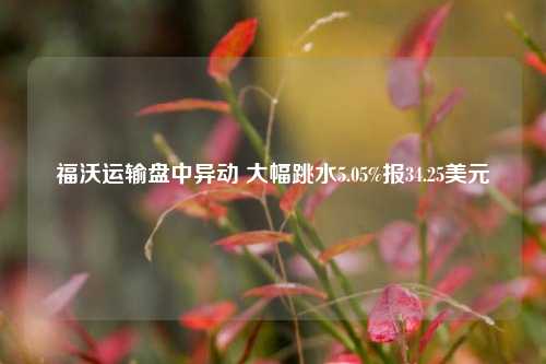 福沃运输盘中异动 大幅跳水5.05%报34.25美元