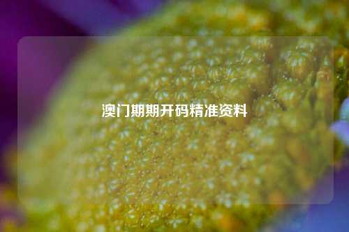 澳门期期开码精准资料