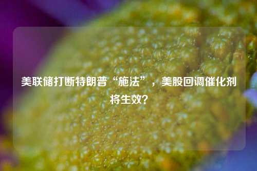 美联储打断特朗普“施法”，美股回调催化剂将生效？