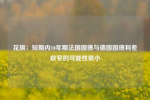 花旗：短期内10年期法国国债与德国国债利差收窄的可能性很小