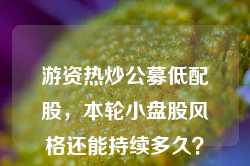 游资热炒公募低配股，本轮小盘股风格还能持续多久？