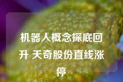 机器人概念探底回升 天奇股份直线涨停