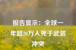 报告显示：全球一年超20万人死于武装冲突