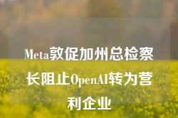 Meta敦促加州总检察长阻止OpenAI转为营利企业