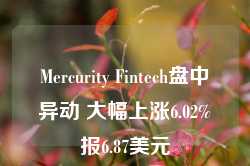 Mercurity Fintech盘中异动 大幅上涨6.02%报6.87美元