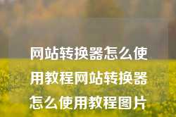 网站转换器怎么使用教程网站转换器怎么使用教程图片