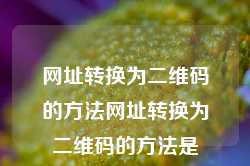 网址转换为二维码的方法网址转换为二维码的方法是