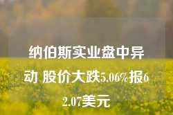 纳伯斯实业盘中异动 股价大跌5.06%报62.07美元